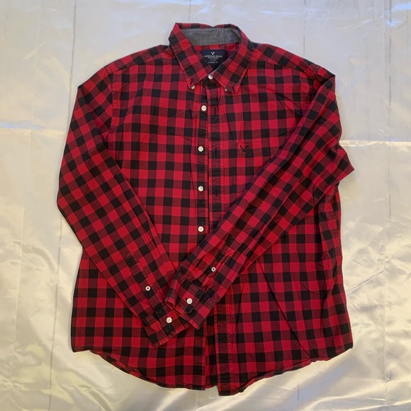 American Eagle Outfitters Other - L American eagle red plaid button up